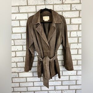 margaret godfrey | Vintage Chocolate Brown Leather Coat